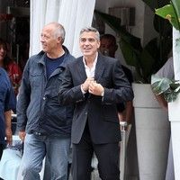 George Clooney on the set of a Mercedes Benz E300 L advert photos | Picture 78298